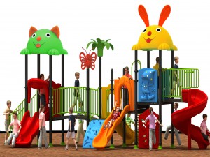 Nhà chơi liên hoàn cầu trượt ngoài trời mẫu 8