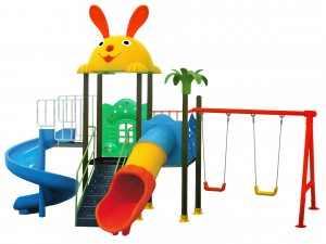 Nhà chơi liên hoàn cầu trượt ngoài trời mẫu 13