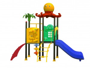 Nhà chơi liên hoàn cầu trượt ngoài trời mẫu 20